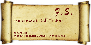 Ferenczei Sándor névjegykártya